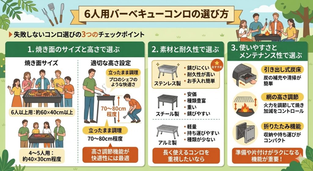 6人用バーベキューコンロの選び方一覧